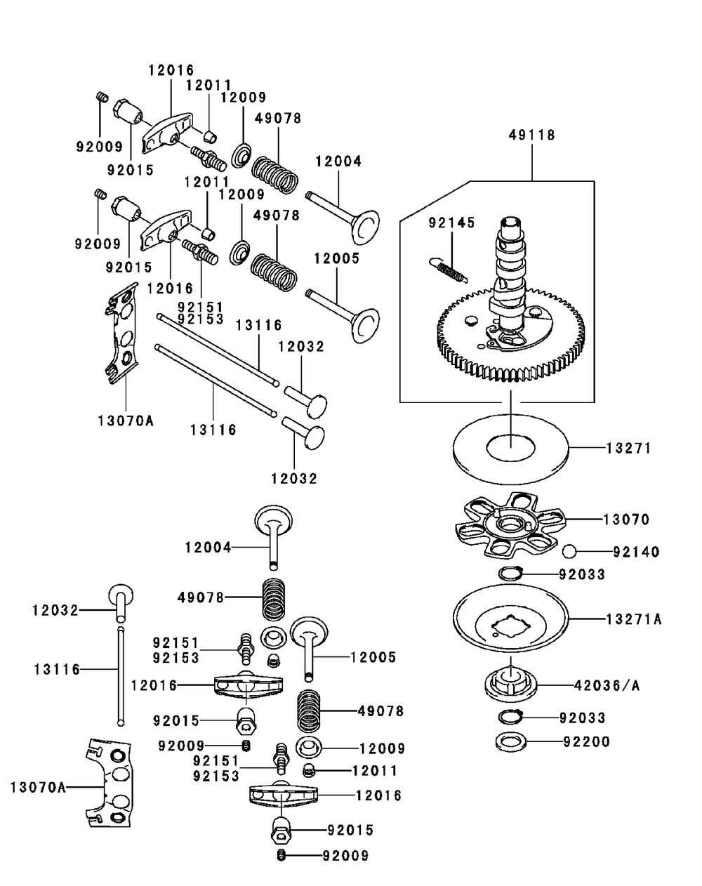 Fh680v-As29 Valve And Camshaft Diagram and Parts List for M54-KW (53BB5DBW150-23-HP)(2003 1/2) Cub Cadet Lawn Tractor